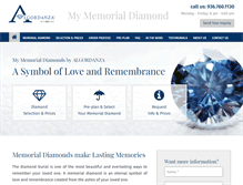 Tablet Screenshot of mymemorialdiamond.com